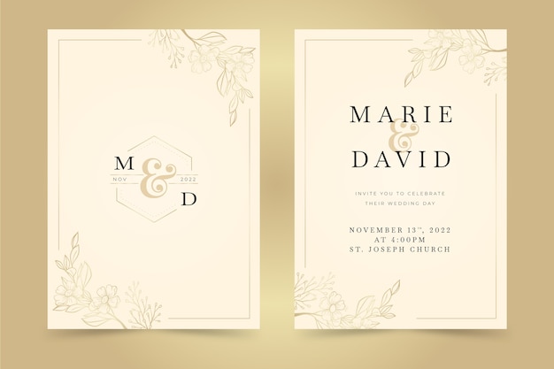 Gradient formal wedding invitations
