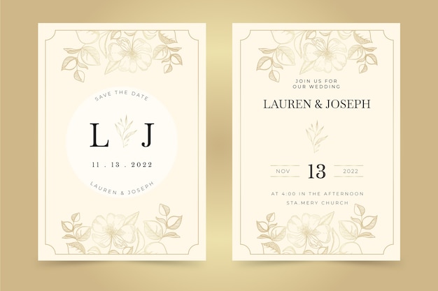 Gradient formal wedding invitations