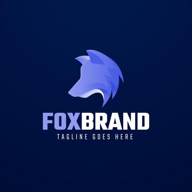 Gradient fox logo template