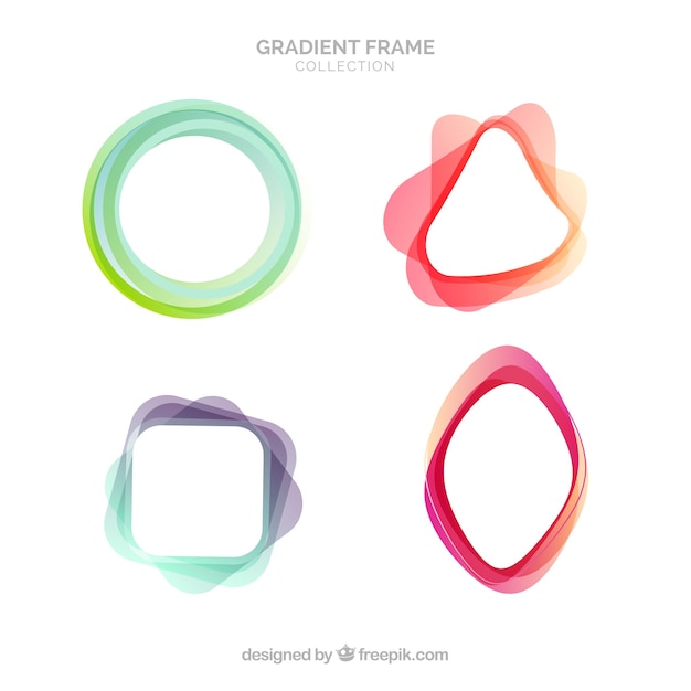 Free vector gradient frame collection