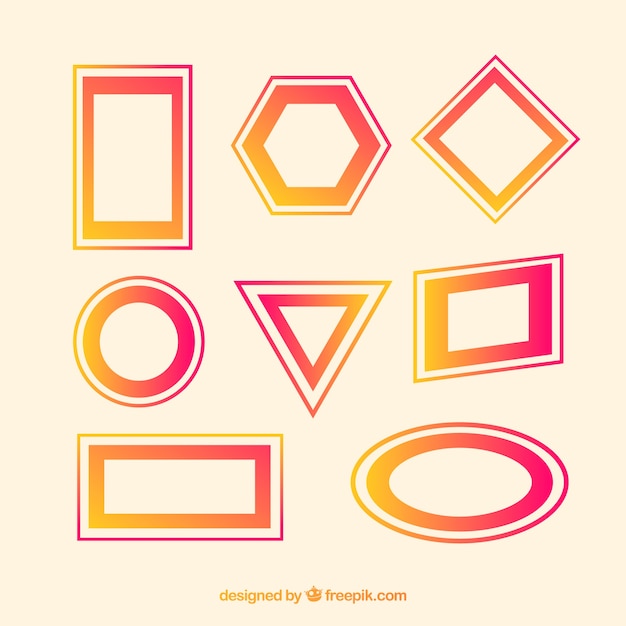 Free vector gradient frame collection