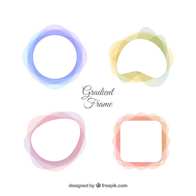 Free vector gradient frame collection