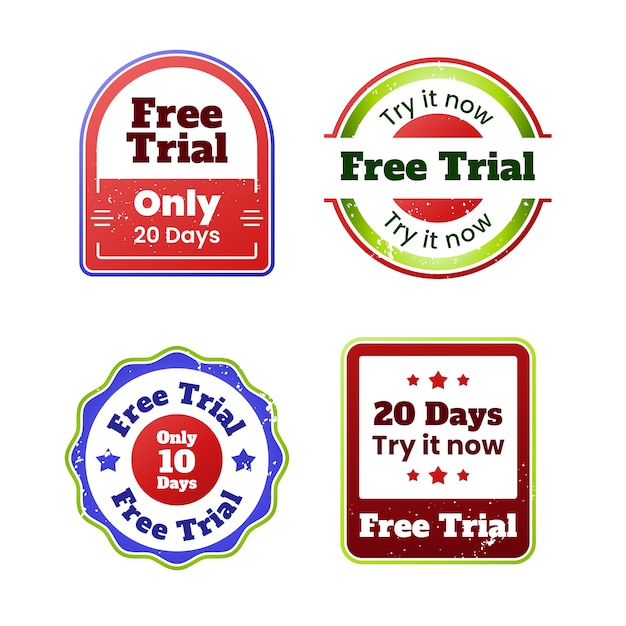 Free vector gradient free trial labels