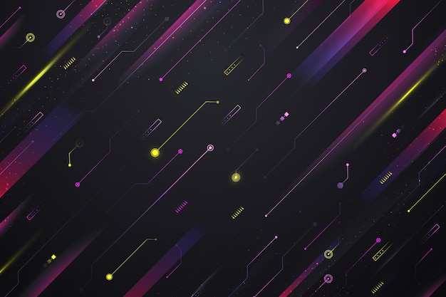 Gradient futuristic background with lights