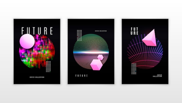 Gradient futuristic cover collection