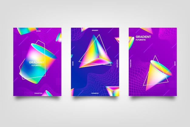 Gradient futuristic cover collection