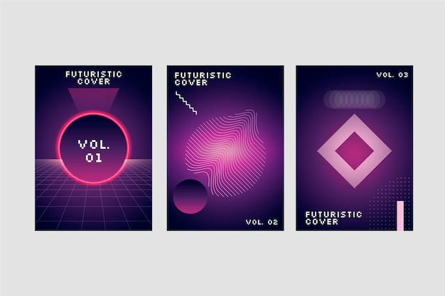 Gradient futuristic cover collection