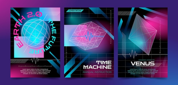 Gradient futuristic cover collection