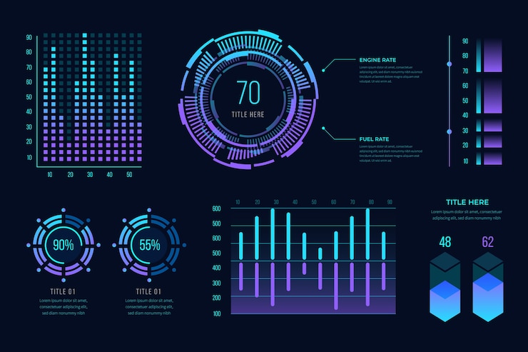 Free Vector gradient futuristic infographic