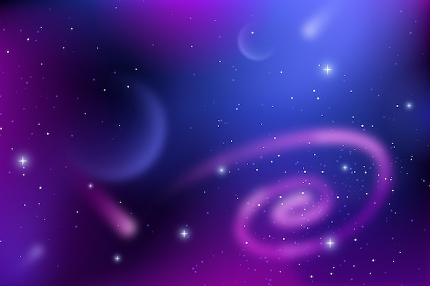 Free vector gradient galaxy background