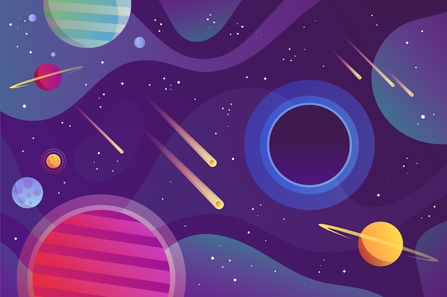 Gradient galaxy background