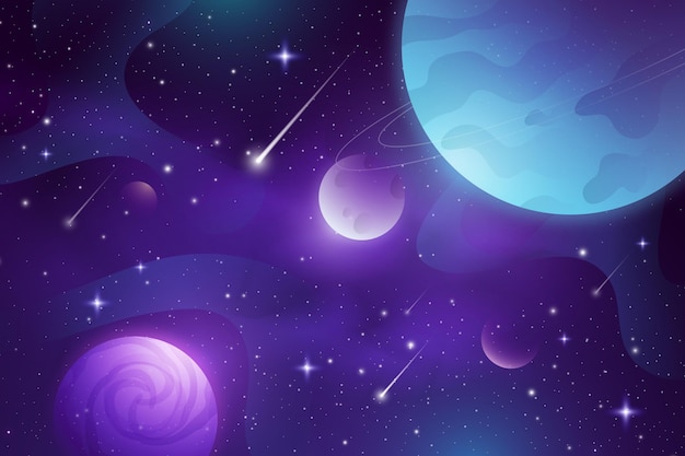 Free vector gradient galaxy background