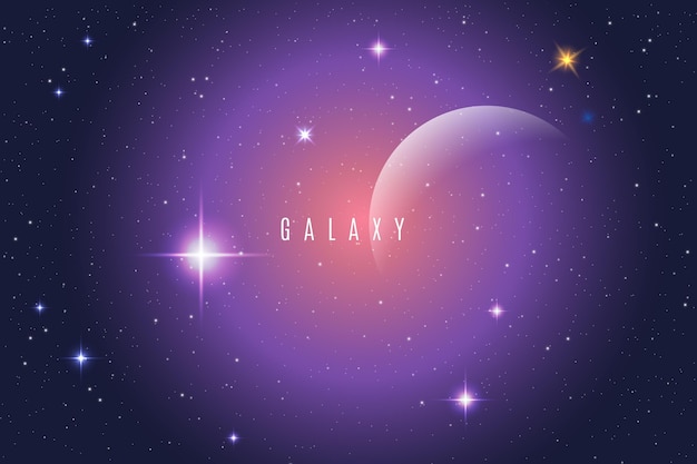 Free vector gradient galaxy background