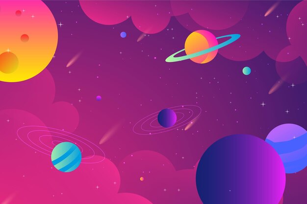 Gradient galaxy background