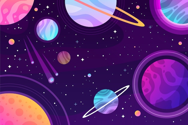 Free vector gradient galaxy background