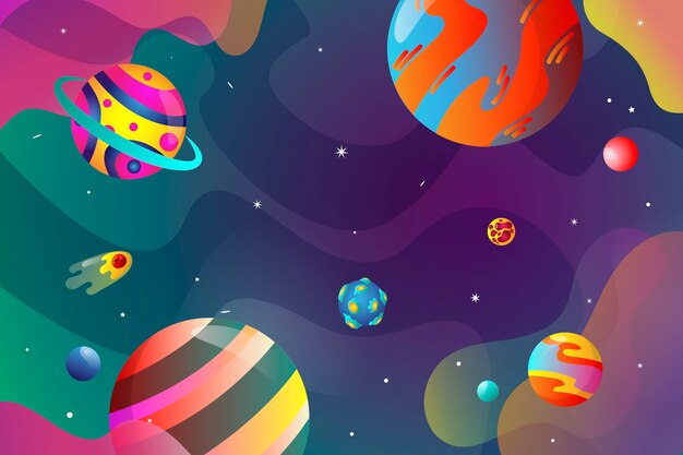 Free vector gradient galaxy background