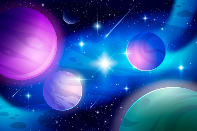 Free vector gradient galaxy background