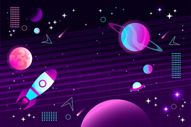 Free vector gradient galaxy background