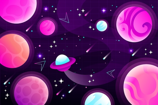 Free vector gradient galaxy background