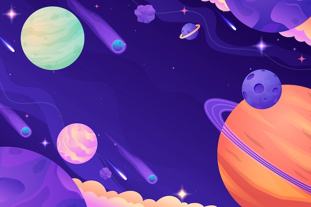 Free vector gradient galaxy background