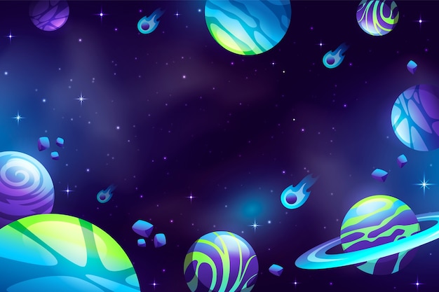 Free vector gradient galaxy background