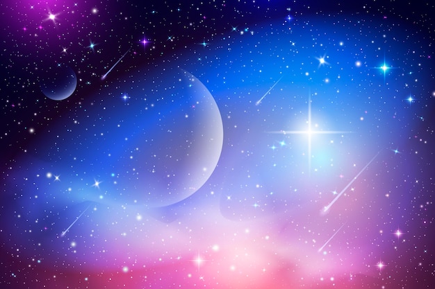 Free vector gradient galaxy background