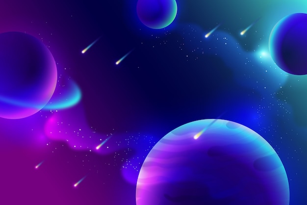 Free vector gradient galaxy background