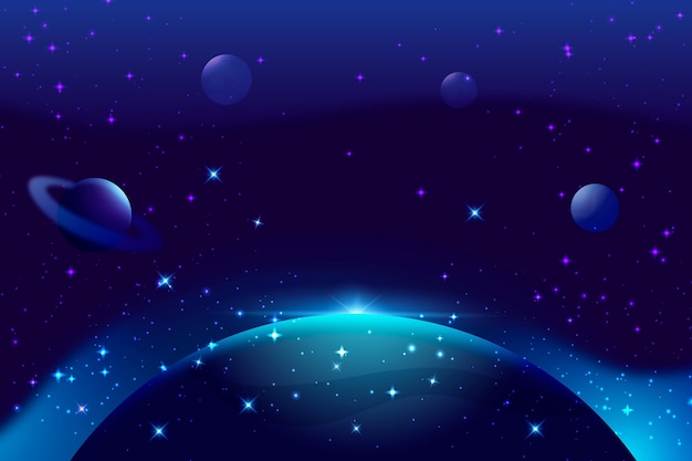 Free vector gradient galaxy background