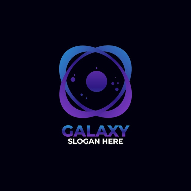 Free vector gradient galaxy logo template