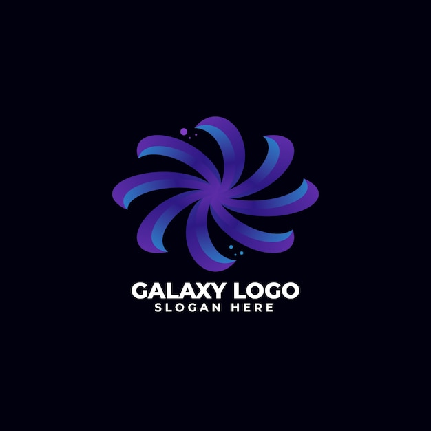Шаблон логотипа градиентная галактика