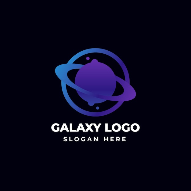 グラデーション銀河のロゴのテンプレート