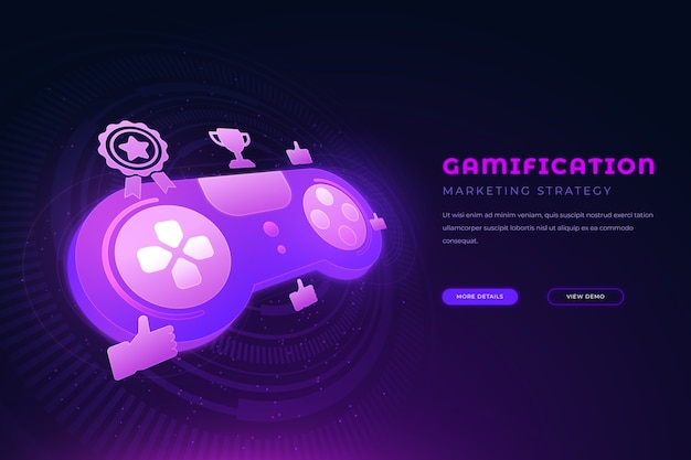 Gradient gamification illustration