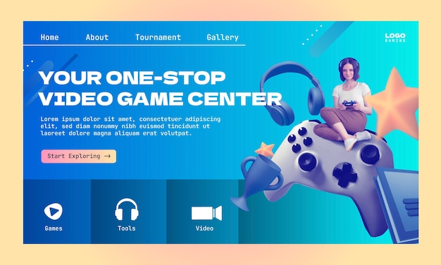 Gradient gaming competition landing page