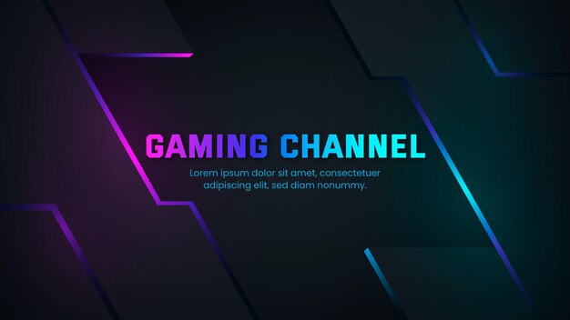 Gradient gaming youtube channel art
