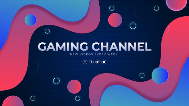 グラデーションゲームのYouTubeチャンネルアート