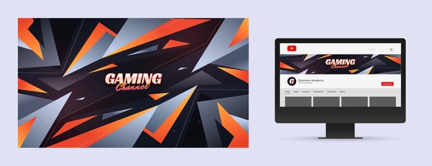 gradient gaming youtube channel art