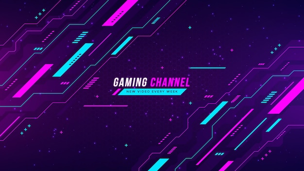 Gradient gaming youtube channel art