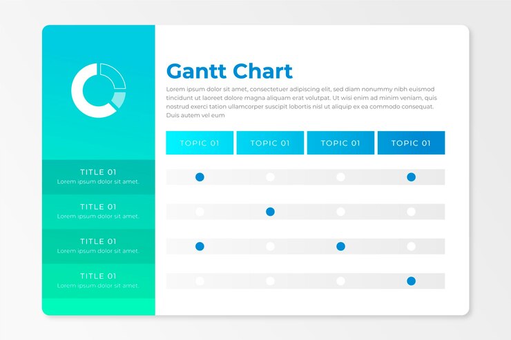 Free Vector gradient gantt chart template