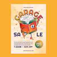 Free vector gradient garage sale poster template