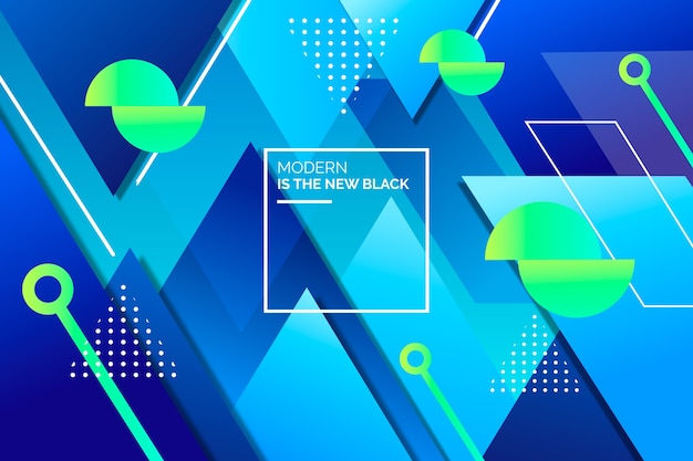 Free vector gradient geoemtric shapes background