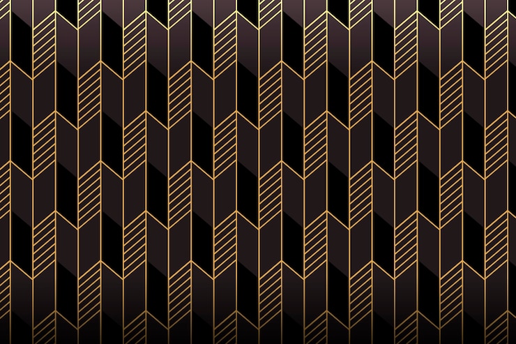 Free Vector gradient geometric art deco pattern