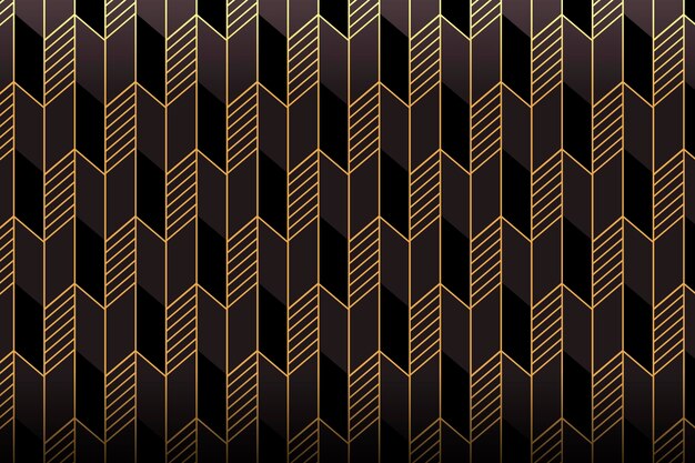 Gradient geometric art deco pattern