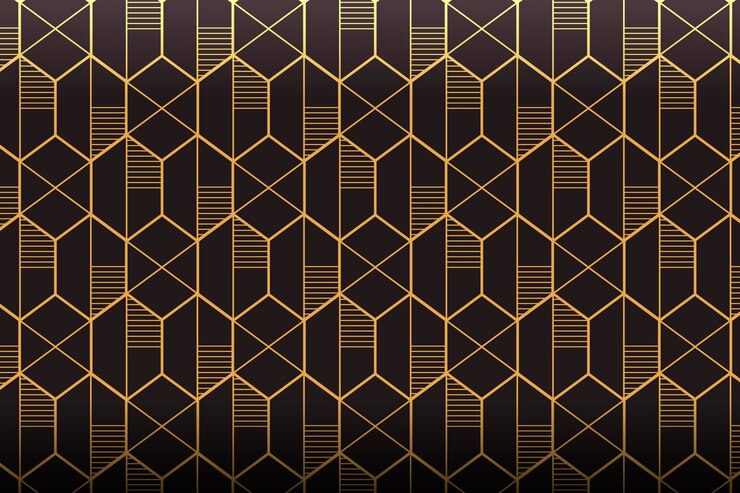 Free Vector gradient geometric art deco pattern