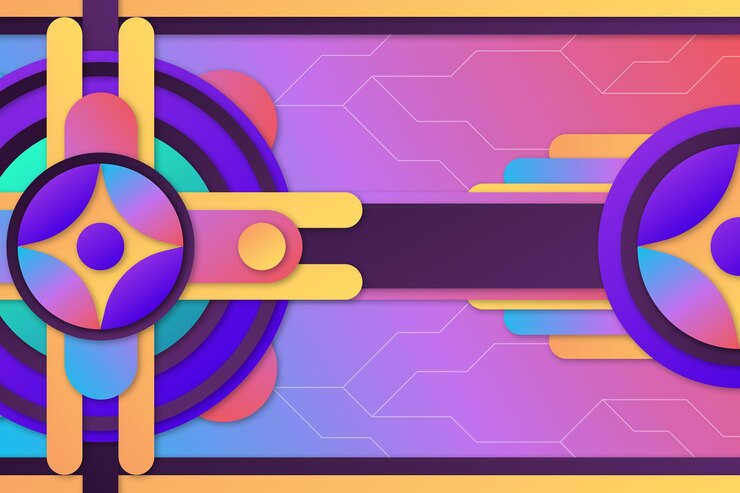 Free Vector gradient geometric background theme