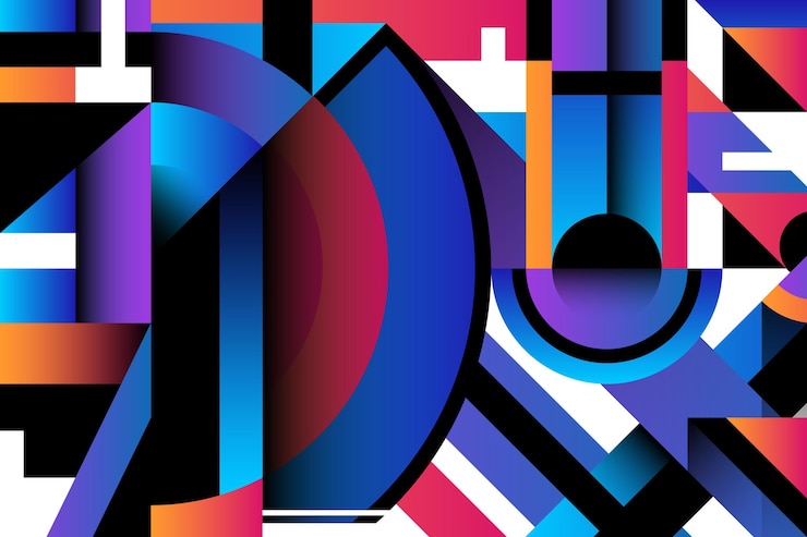 Free Vector gradient geometric background