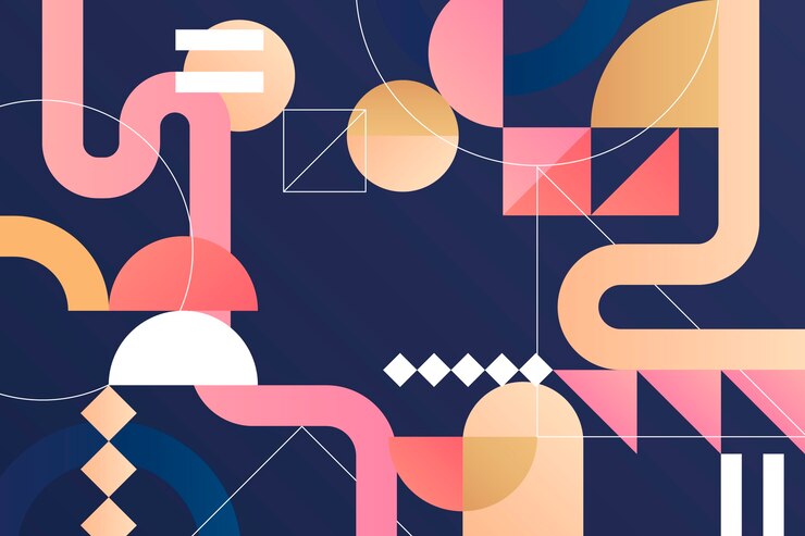 Free Vector gradient geometric background