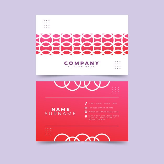 Gradient geometric business card