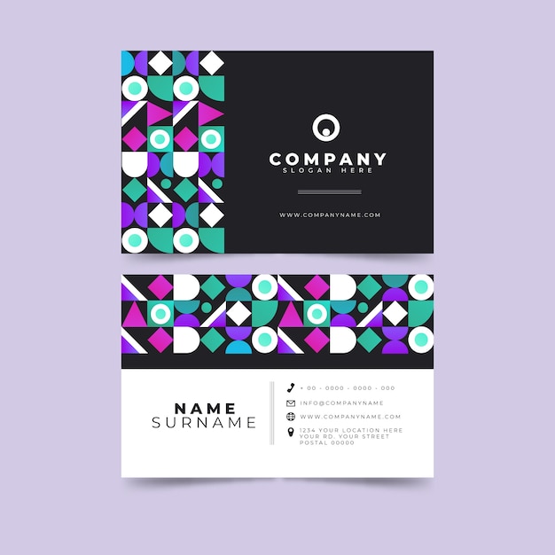 Gradient geometric business card