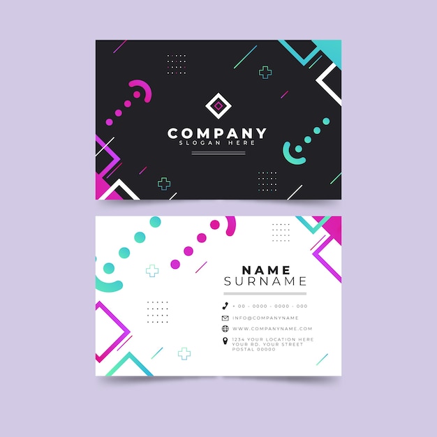 Gradient geometric business card