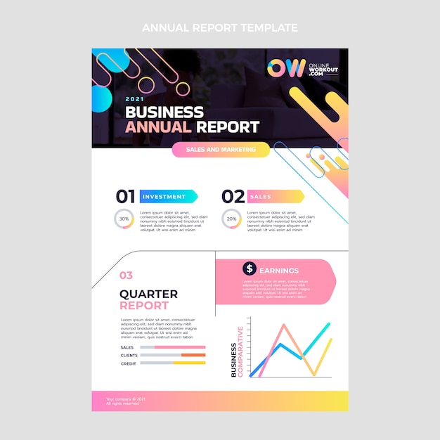 Gradient geometric fitness annual report template